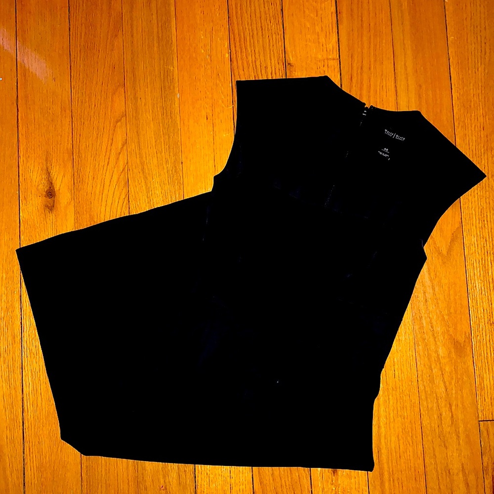 Flattering black satin dress